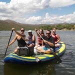 kayak floating group